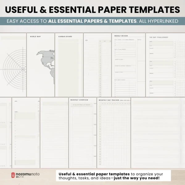 Digital Notebook V2 Landscape - Light Garden — product preview