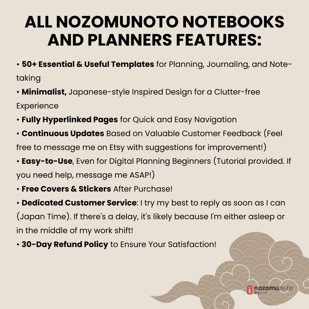 Dated Academic 2025 2026 Digital Planner Yume Techo NozomuNoto Notebook Daily Weekly Monthly Calendar Japanese Multipurpose Minimalist ADHD Bullet Journal Hyperlinked PDF Goodnotes Notability Portrait Android iPad Student Noteshelf Samsung Notes Hobonichi Noteful Penly Kilonotes Collanote Zoomnotes Samsung Notes Xodo