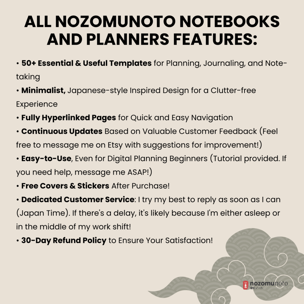 Dated Academic 2025 2026 Digital Planner Yume Techo NozomuNoto Notebook Daily Weekly Monthly Calendar Japanese Multipurpose Minimalist ADHD Bullet Journal Hyperlinked PDF Goodnotes Notability Portrait Android iPad Student Noteshelf Samsung Notes Hobonichi Noteful Penly Kilonotes Collanote Zoomnotes Samsung Notes Xodo