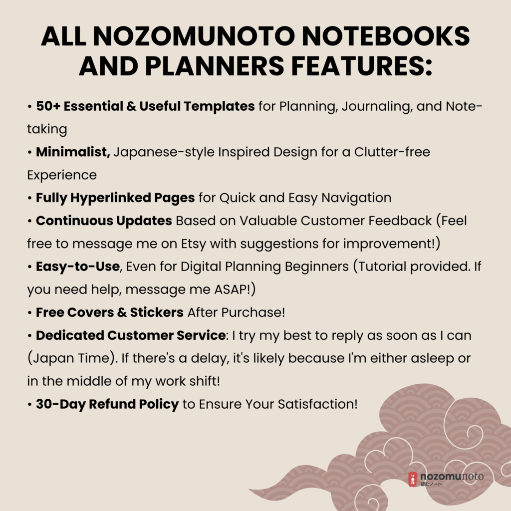 Dated Academic 2025 2026 Digital Planner Yume Techo NozomuNoto Notebook Daily Weekly Monthly Calendar Japanese Multipurpose Minimalist ADHD Bullet Journal Hyperlinked PDF Goodnotes Notability Portrait Android iPad Student Noteshelf Samsung Notes Hobonichi Noteful Penly Kilonotes Collanote Zoomnotes Samsung Notes Xodo
