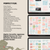 Dated Academic 2025 2026 Digital Planner Yume Techo NozomuNoto Notebook Daily Weekly Monthly Calendar Japanese Multipurpose Minimalist ADHD Bullet Journal Hyperlinked PDF Goodnotes Notability Landscape Android iPad Student Noteshelf Samsung Hobonichi Noteful Penly Kilonotes Collanote Zoomnotes
