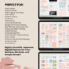 Dated Academic 2025 2026 Digital Planner Yume Techo NozomuNoto Notebook Daily Weekly Monthly Calendar Japanese Multipurpose Minimalist ADHD Bullet Journal Hyperlinked PDF Goodnotes Notability Landscape Android iPad Student Noteshelf Samsung Hobonichi Noteful Penly Kilonotes Collanote Zoomnotes