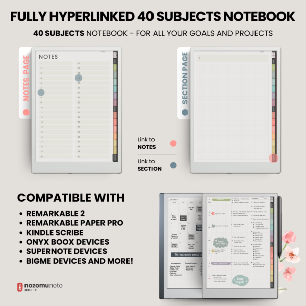 Yume Techo Academic 2025-2026 Portrait E-Reader Edition