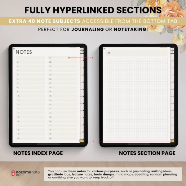 4 Landing Page Yume Noto V3 Portrait - Flower Garden Edition — product preview