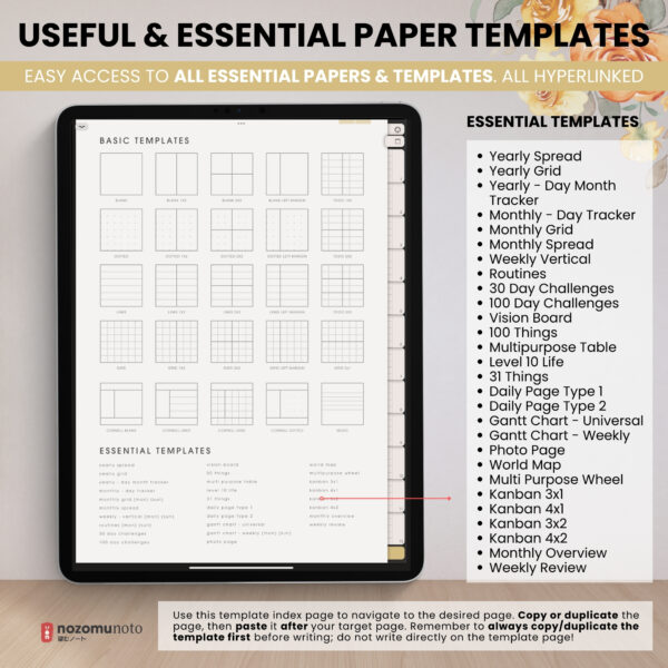 Digital Notebook V2 Yume Noto NozomuNoto Japanese Multipurpose Minimalist ADHD Bullet Journal Hyperlinked PDF Goodnotes Notability Android Tablet iPad Student Study Teacher Work Home Bible Travel Cornell Grid Lines Dotted Template Noteshelf Noteful Penly Kilonotes Collanote Zoomnotes Samsung Notes Xodo