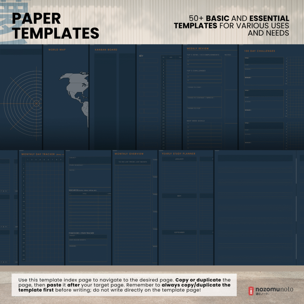 2026 Digital Planner Yume Techo NozomuNoto Notebook Daily Weekly Monthly Calendar Japanese Multipurpose Minimalist ADHD Bullet Journal Hyperlinked PDF Goodnotes Notability Landscape Android iPad Student Study Noteshelf Samsung Notes Hobonichi Noteful Penly Kilonotes Collanote Zoomnotes