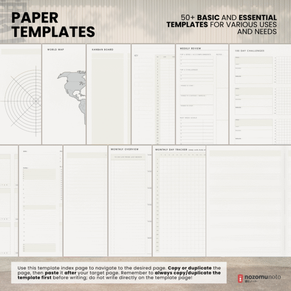 2026 Digital Planner Yume Techo NozomuNoto Notebook Daily Weekly Monthly Calendar Japanese Multipurpose Minimalist ADHD Bullet Journal Hyperlinked PDF Goodnotes Notability Landscape Android iPad Student Study Noteshelf Samsung Notes Hobonichi Noteful Penly Kilonotes Collanote Zoomnotes