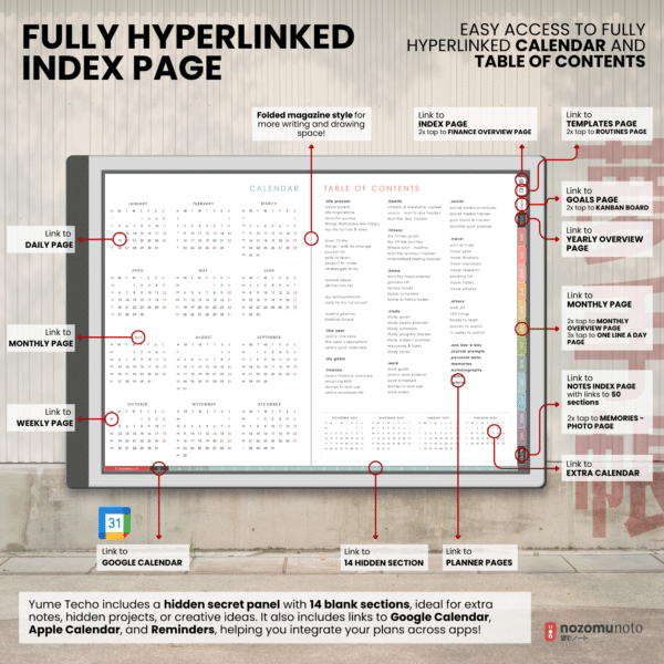 2. Index Yume Techo 2026 Landscape E-Reader Edition