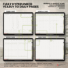 3. Hyperlinked pages Undated Digital Planner Yume Techo NozomuNoto Notebook Daily Weekly Monthly Calendar Japanese Multipurpose Minimalist ADHD Bullet Journal Hyperlinked PDF Goodnotes Notability Landscape Android iPad Student Study Noteshelf Samsung Notes Hobonichi Noteful Penly Kilonotes Collanote Zoomnotes