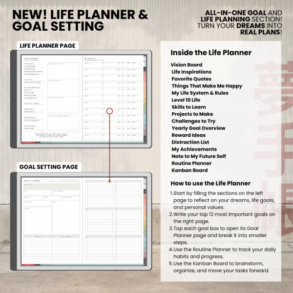8. Life Planner Yume Techo 2026 Landscape E-Reader Edition