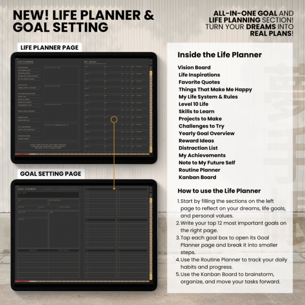 2026 Digital Planner Yume Techo NozomuNoto Notebook Daily Weekly Monthly Calendar Japanese Multipurpose Minimalist ADHD Bullet Journal Hyperlinked PDF Goodnotes Notability Landscape Android iPad Student Study Noteshelf Samsung Notes Hobonichi Noteful Penly Kilonotes Collanote Zoomnotes