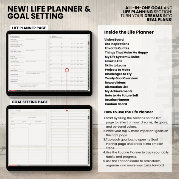 2026 Digital Planner Yume Techo NozomuNoto Notebook Daily Weekly Monthly Calendar Japanese Multipurpose Minimalist ADHD Bullet Journal Hyperlinked PDF Goodnotes Notability Landscape Android iPad Student Study Noteshelf Samsung Notes Hobonichi Noteful Penly Kilonotes Collanote Zoomnotes