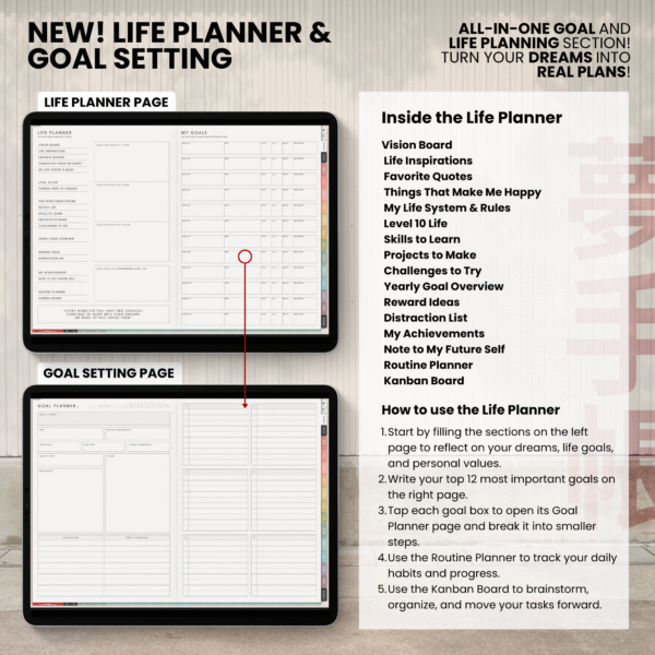 8. Life Planner 2026 Digital Planner Yume Techo NozomuNoto Notebook Daily Weekly Monthly Calendar Japanese Multipurpose Minimalist ADHD Bullet Journal Hyperlinked PDF Goodnotes Notability Landscape Android iPad Student Study Noteshelf Samsung Notes Hobonichi Noteful Penly Kilonotes Collanote Zoomnotes