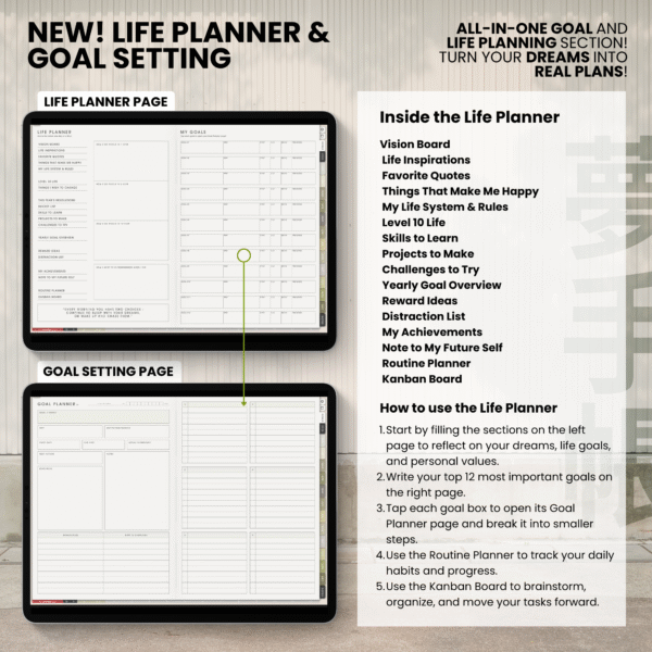 8. Life Planner 2026 Digital Planner Yume Techo NozomuNoto Notebook Daily Weekly Monthly Calendar Japanese Multipurpose Minimalist ADHD Bullet Journal Hyperlinked PDF Goodnotes Notability Landscape Android iPad Student Study Noteshelf Samsung Notes Hobonichi Noteful Penly Kilonotes Collanote Zoomnotes