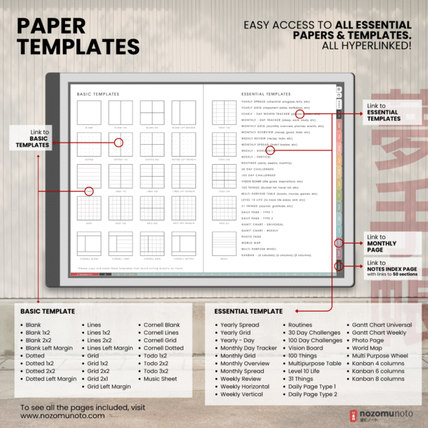 9. Paper Templates Yume Techo 2026 Landscape E-Reader Edition