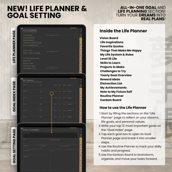 2026 Digital Planner Yume Techo NozomuNoto Notebook Daily Weekly Monthly Calendar Japanese Multipurpose Minimalist ADHD Bullet Journal Hyperlinked PDF Goodnotes Notability Portrait Android iPad Student Study Noteshelf Samsung Notes Hobonichi Noteful Penly Kilonotes Collanote Zoomnotes