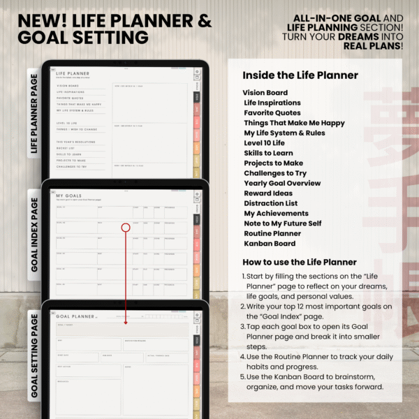 2026 Digital Planner Yume Techo NozomuNoto Notebook Daily Weekly Monthly Calendar Japanese Multipurpose Minimalist ADHD Bullet Journal Hyperlinked PDF Goodnotes Notability Portrait Android iPad Student Study Noteshelf Samsung Notes Hobonichi Noteful Penly Kilonotes Collanote Zoomnotes