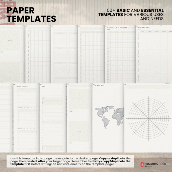 2026 Digital Planner Yume Techo NozomuNoto Notebook Daily Weekly Monthly Calendar Japanese Multipurpose Minimalist ADHD Bullet Journal Hyperlinked PDF Goodnotes Notability Portrait Android iPad Student Study Noteshelf Samsung Notes Hobonichi Noteful Penly Kilonotes Collanote Zoomnotes