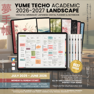 1. Title Yume Techo Academic 26-27 Landscape - Garden + All Colors