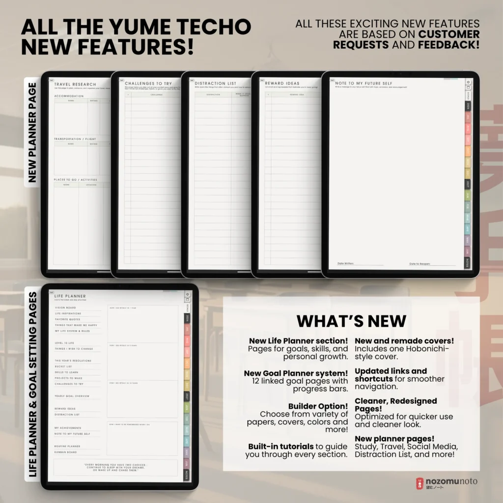 Yume Techo Academic 26-27 Portrait - Garden + All Colors — product preview