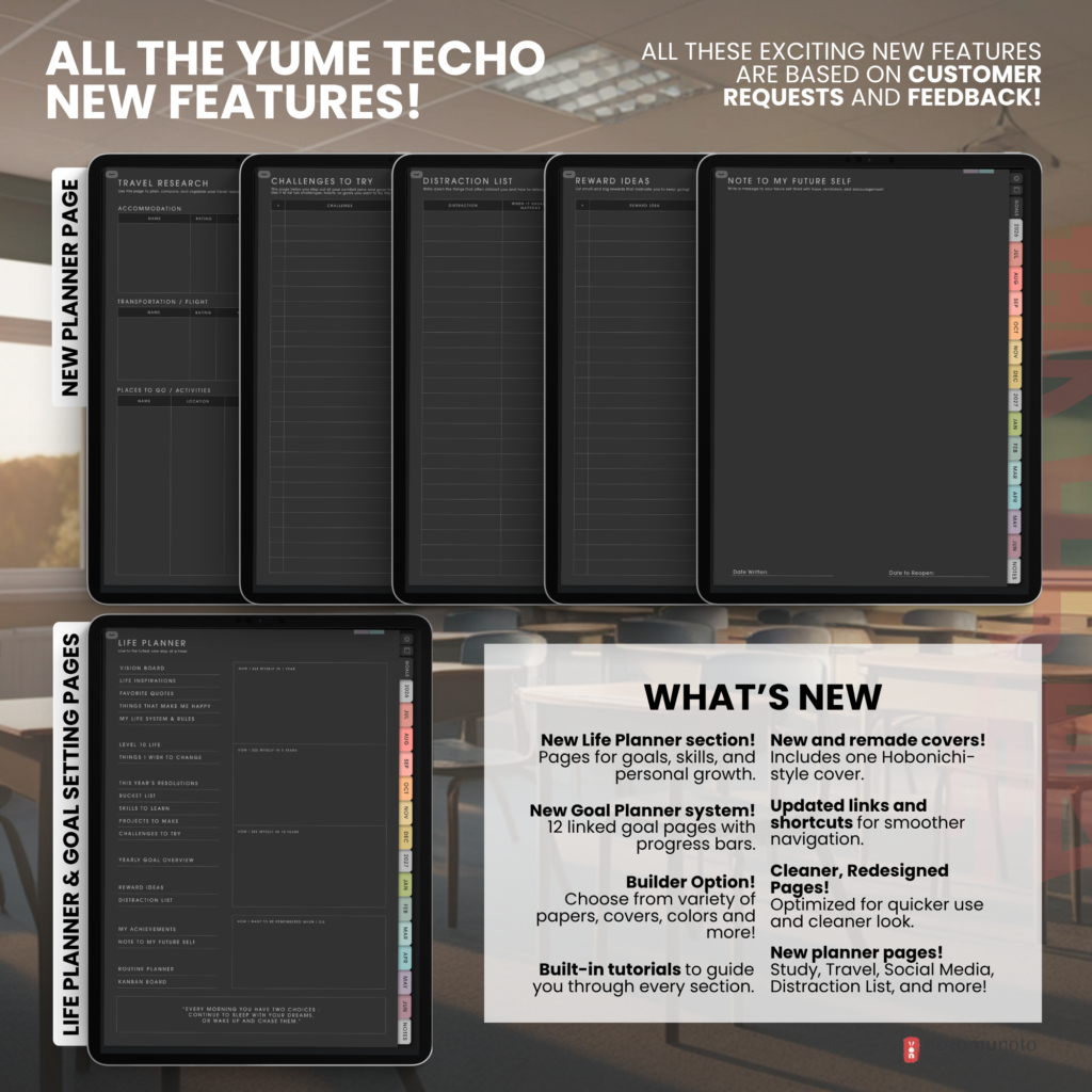 Yume Techo Academic 26-27 Portrait – Dark Garden + All Colors