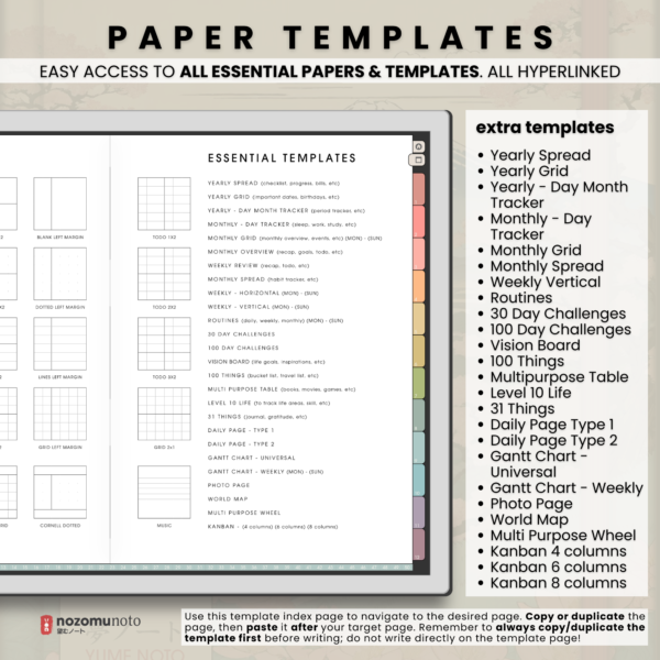 Yume Noto V1 Landscape E-Reader Garden second paper template preview for reMarkable 2, reMarkable Paper Pro, Kindle Scribe, Supernote, Onyx Boox, and Bigme Yume Noto V1 Landscape E-Reader Garden second paper template preview for reMarkable 2, reMarkable Paper Pro, Kindle Scribe, Supernote, Onyx Boox, and Bigme.