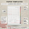 Yume Noto V1 Portrait E-Reader Garden paper template overview for reMarkable 2, reMarkable Paper Pro, Kindle Scribe, Supernote, Onyx Boox, and Bigme.