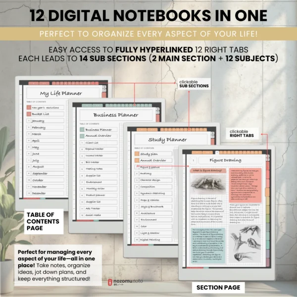 Yume Noto V2 Portrait E-Reader Garden — product preview