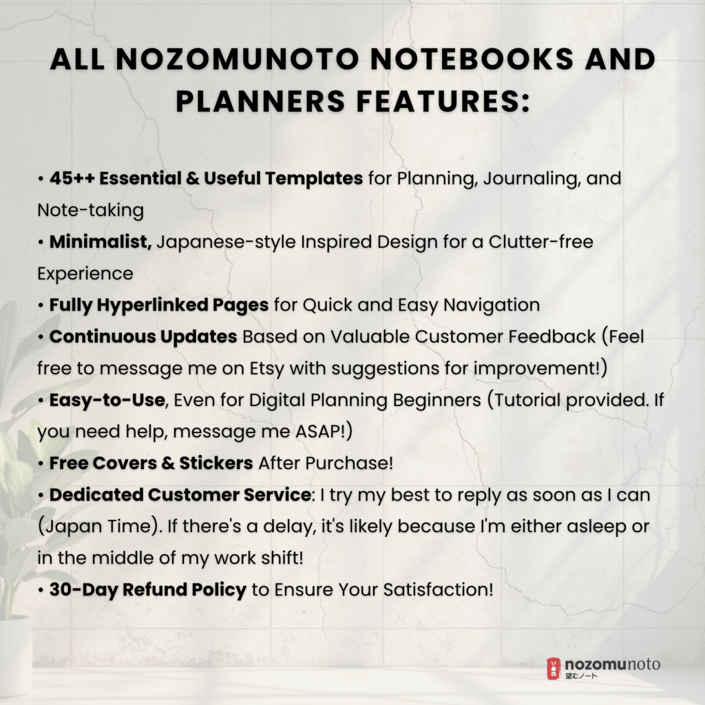 Yume Noto V2 Portrait E-Reader Garden NozomuNoto product information page for reMarkable, Kindle Scribe, Supernote, Boox, and Bigme.