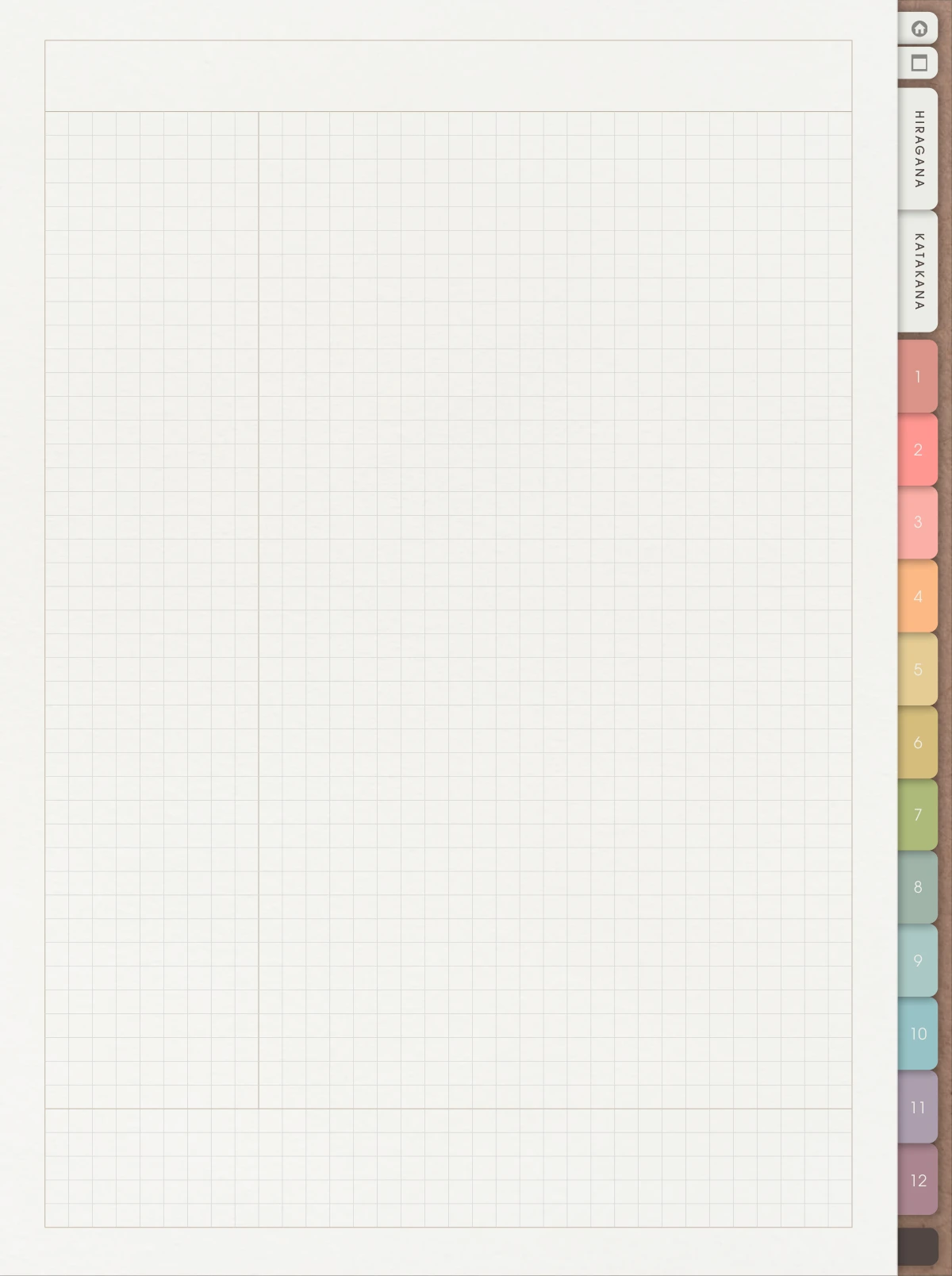 Cornell Grid workbook page