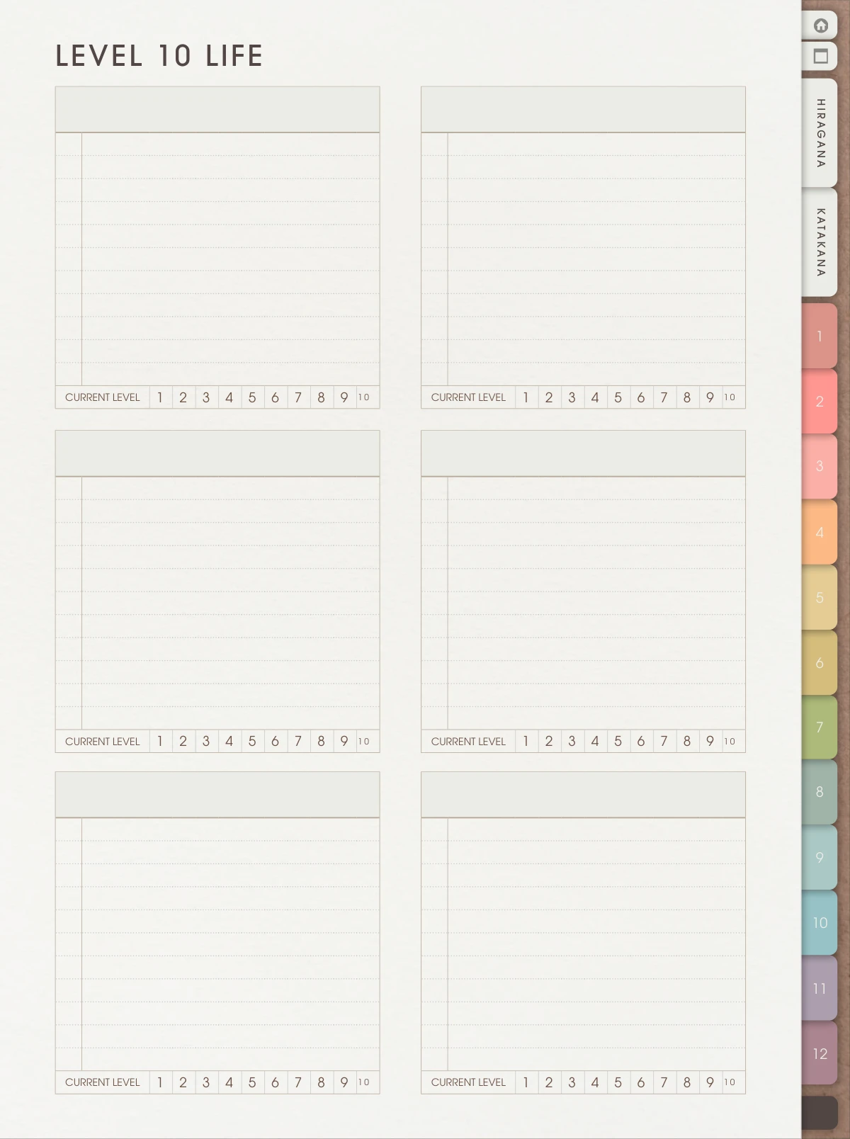 Level 10 Life workbook page