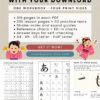 ikigai-kana-printable-10 Printable workbook contents: four paper-size PDFs, lessons, practice tests, guides, charts, and answer keys.