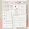 Ikigai Noto digital workbook overview of complete katakana practice, showing the katakana index, stroke-order lesson, vowel practice test, and linked answer key.