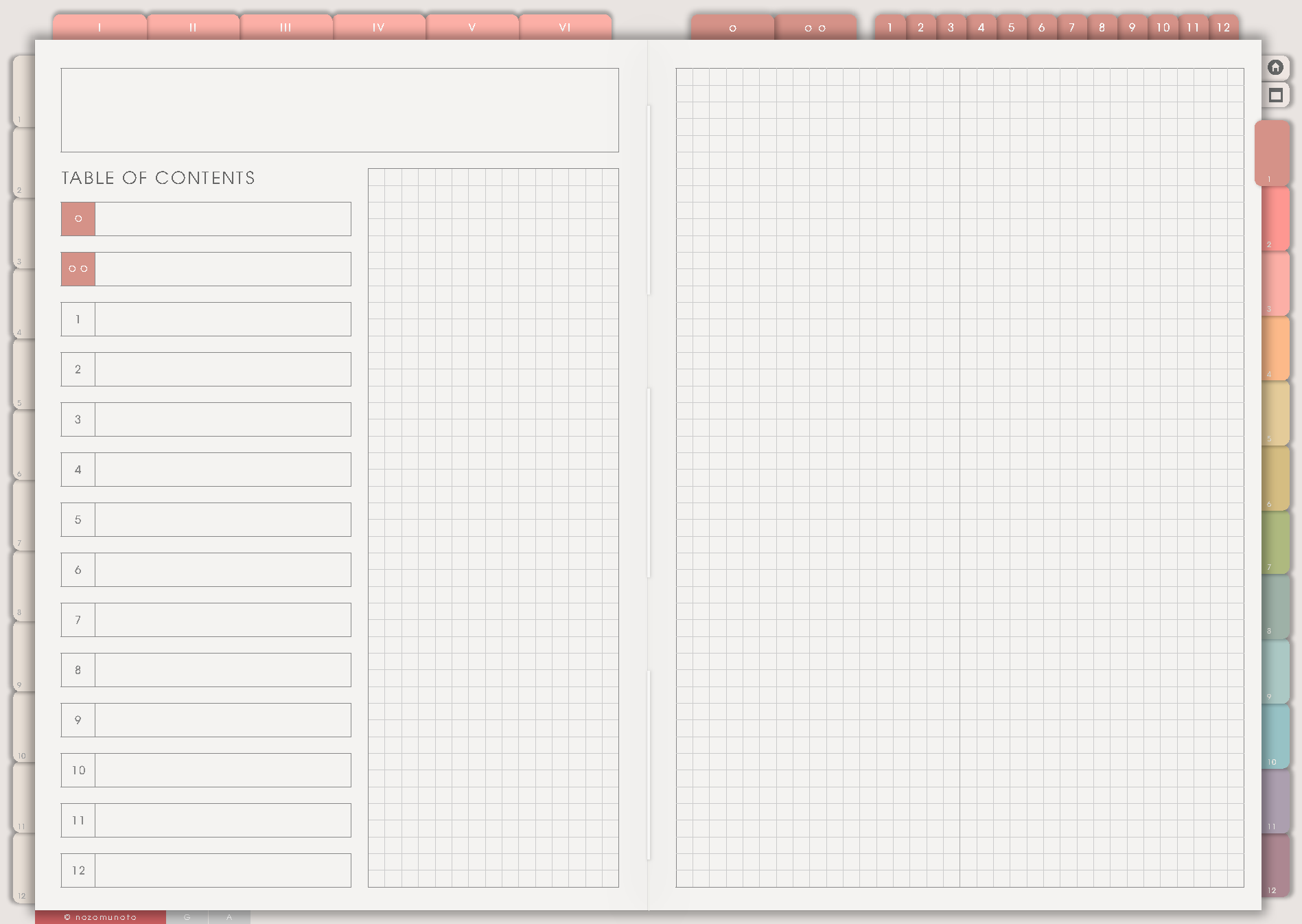 Section · table of contents