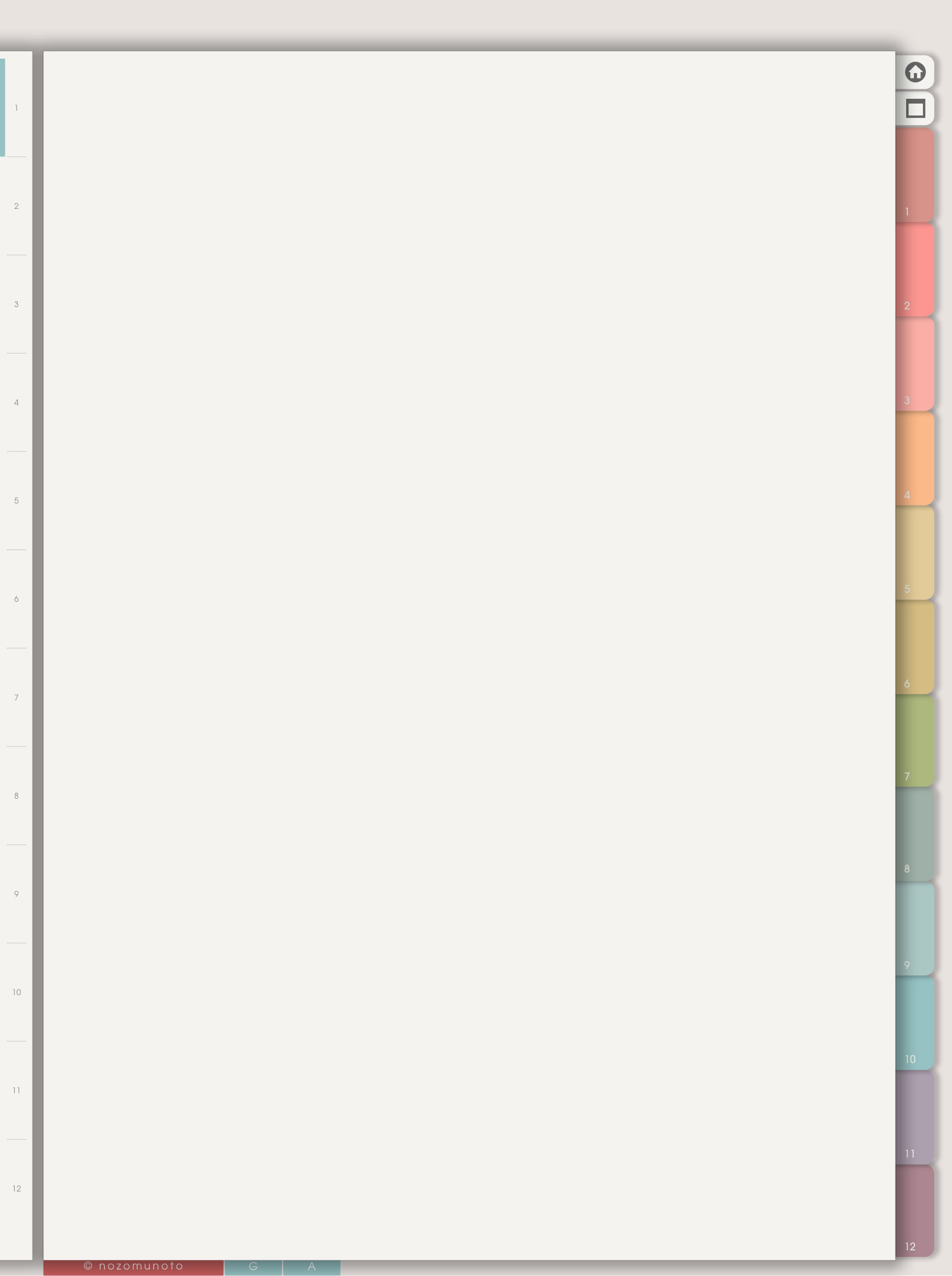 Left panel · blank linked page