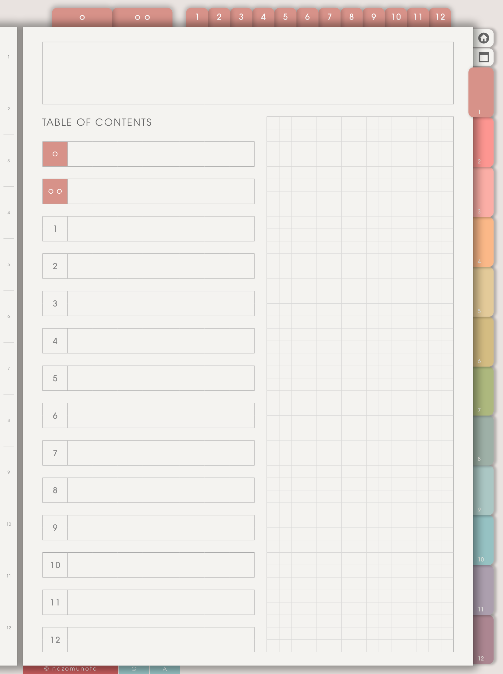 Section · table of contents