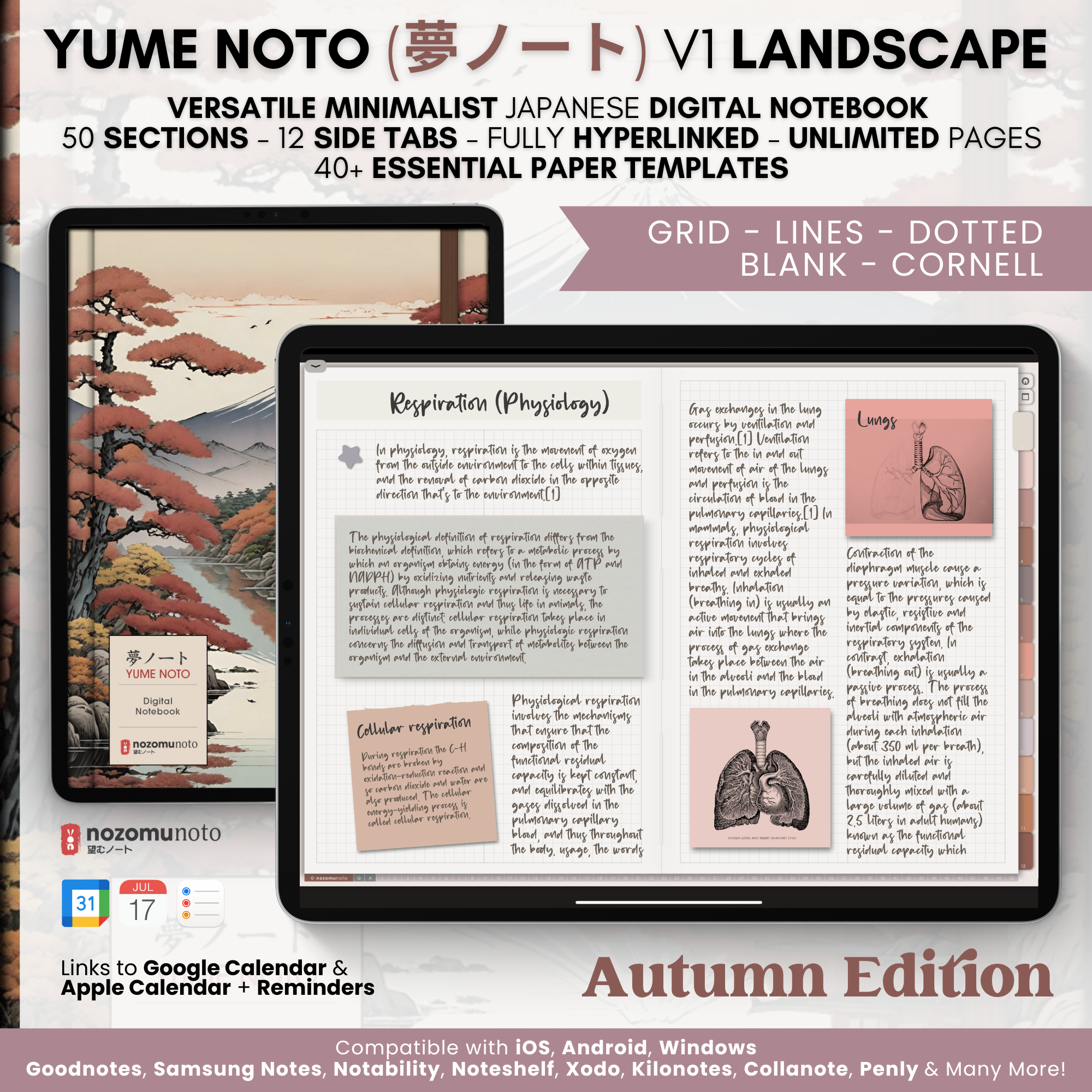Autumn Landscape notebook product artwork