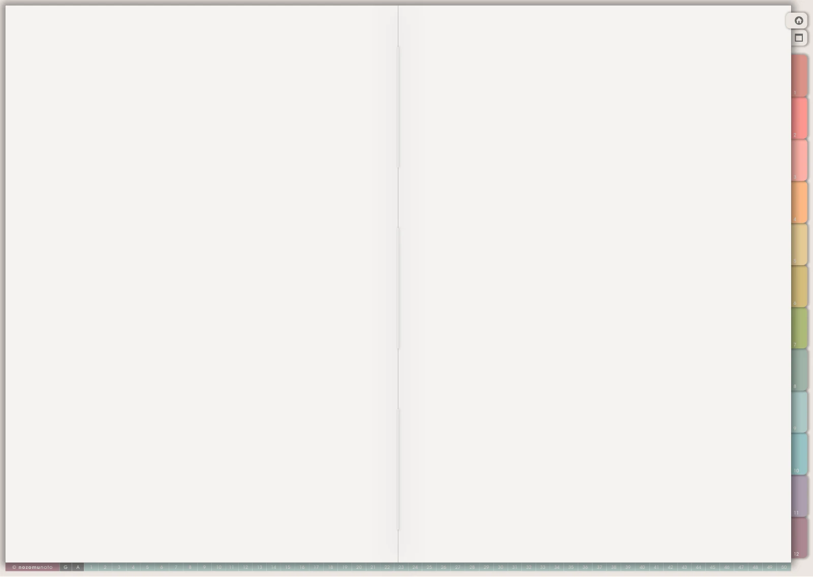 Hidden linked panel · tap home to return