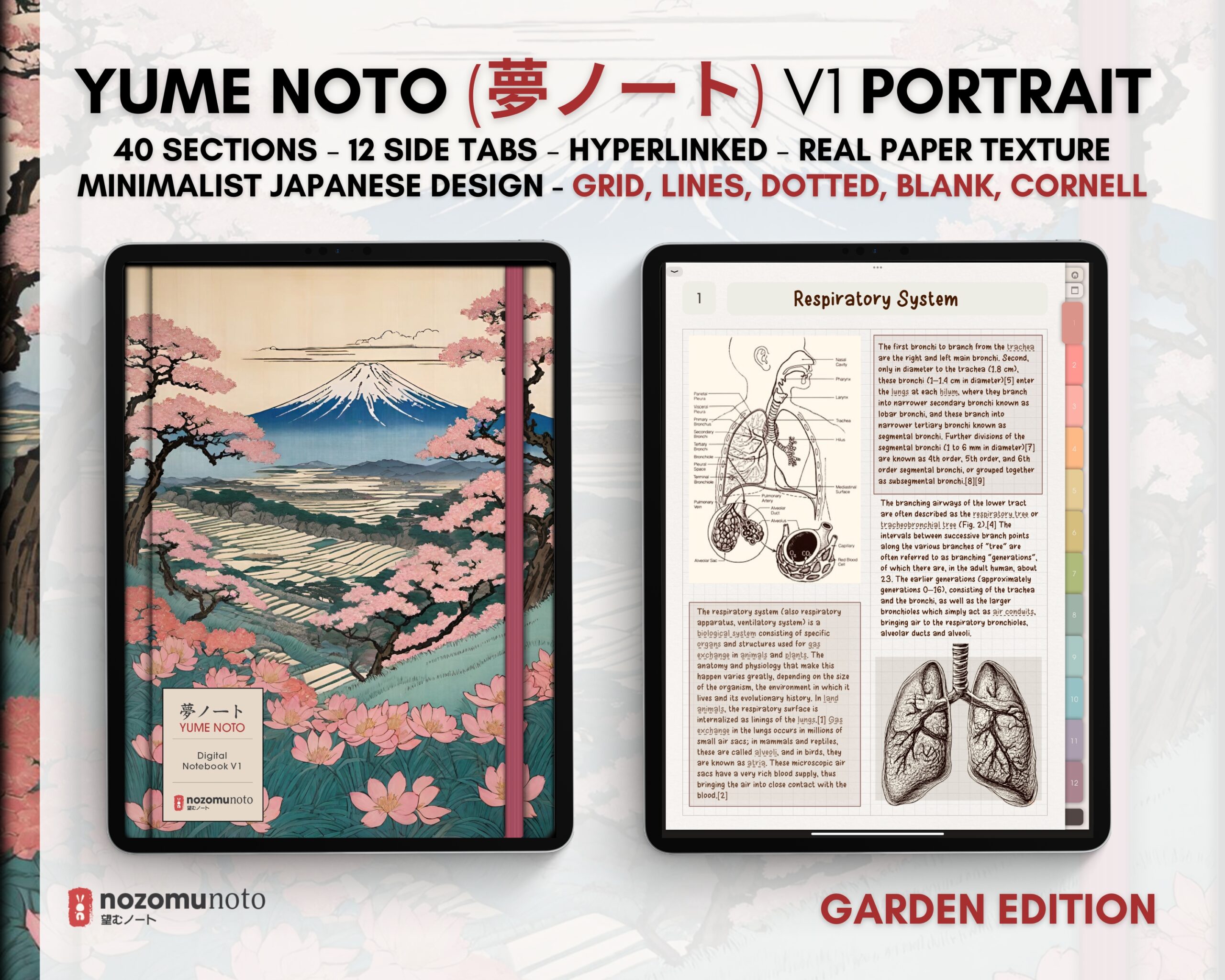 Garden Portrait notebook product artwork