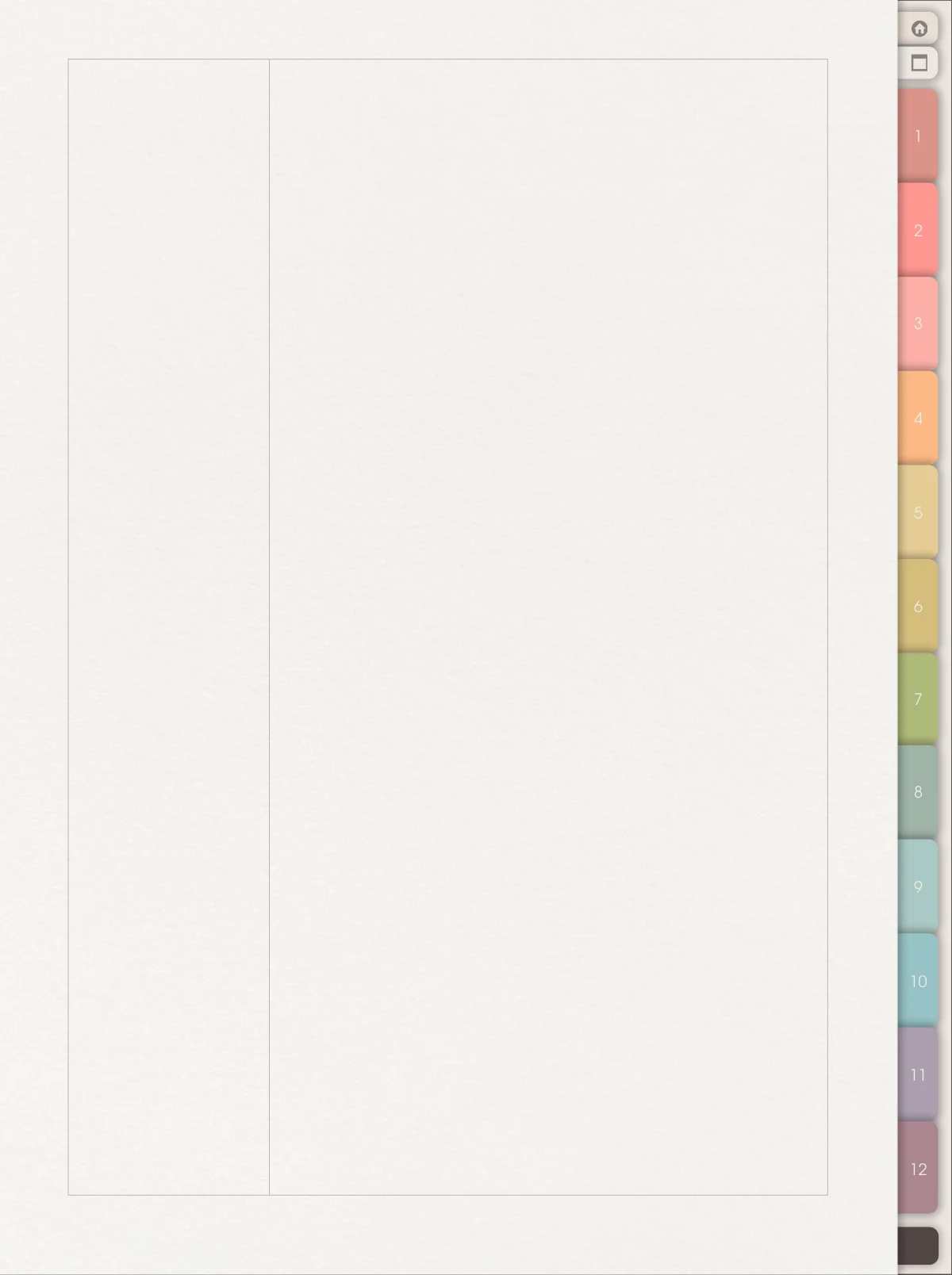Blank Left Margin
