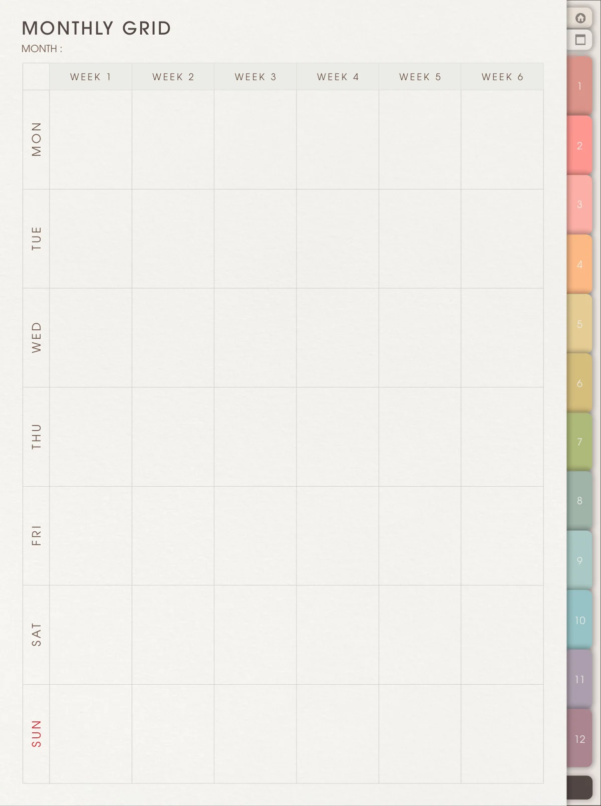 Monthly Grid · Monday