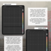 portrait-final-dark-08 Dark Portrait monthly planner comparison showing grid and blank calendar layouts on tablets.
