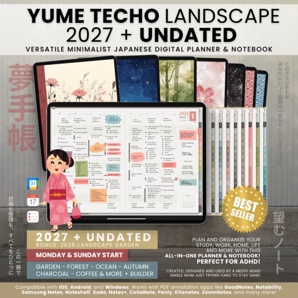 Yume Techo 2027 + Undated Landscape – Light — product preview